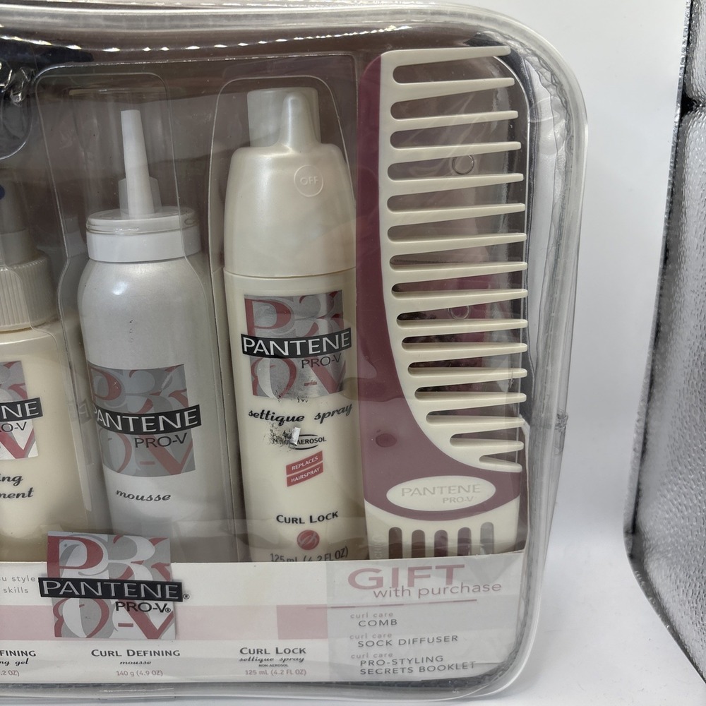 Vintage‎ 2000 Pantene Pro V Curl Care Gift Set Gel Mousse Settique Spray… NOS - Picture 4 of 8